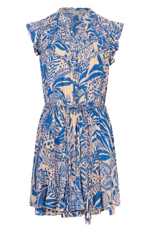 Платье из вискозы Poupette St Barth WL5R26NVPT0U Голубой WL5R26NVPT0U