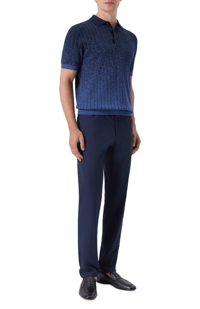 Поло из хлопка и шелка CORNELIANI, арт. 27M551/2725100, фото 2