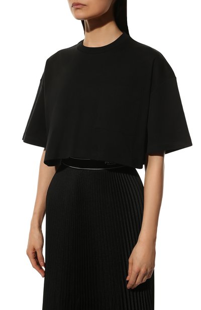 Хлопковая футболка PRADA, арт. 3560A-240-F0002-212, фото 3