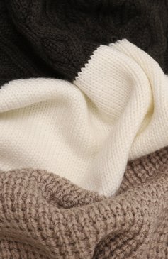 Детский комплект из шапки и шарфа EMPORIO ARMANI черного цвета, арт. 407526/3F488 | Фото 6 (Материал сплава: Проставлено; Материал: Синтетический материал, Текстиль, Шерсть; Нос: Не проставлено)