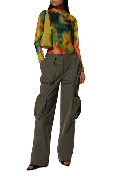 Брюки DRIES VAN NOTEN хаки цвета по цене 71950 руб., арт. 221-010916-4298, фото 2 Брюки DRIES VAN NOTEN, арт. 221-010916-4298, фото 2
