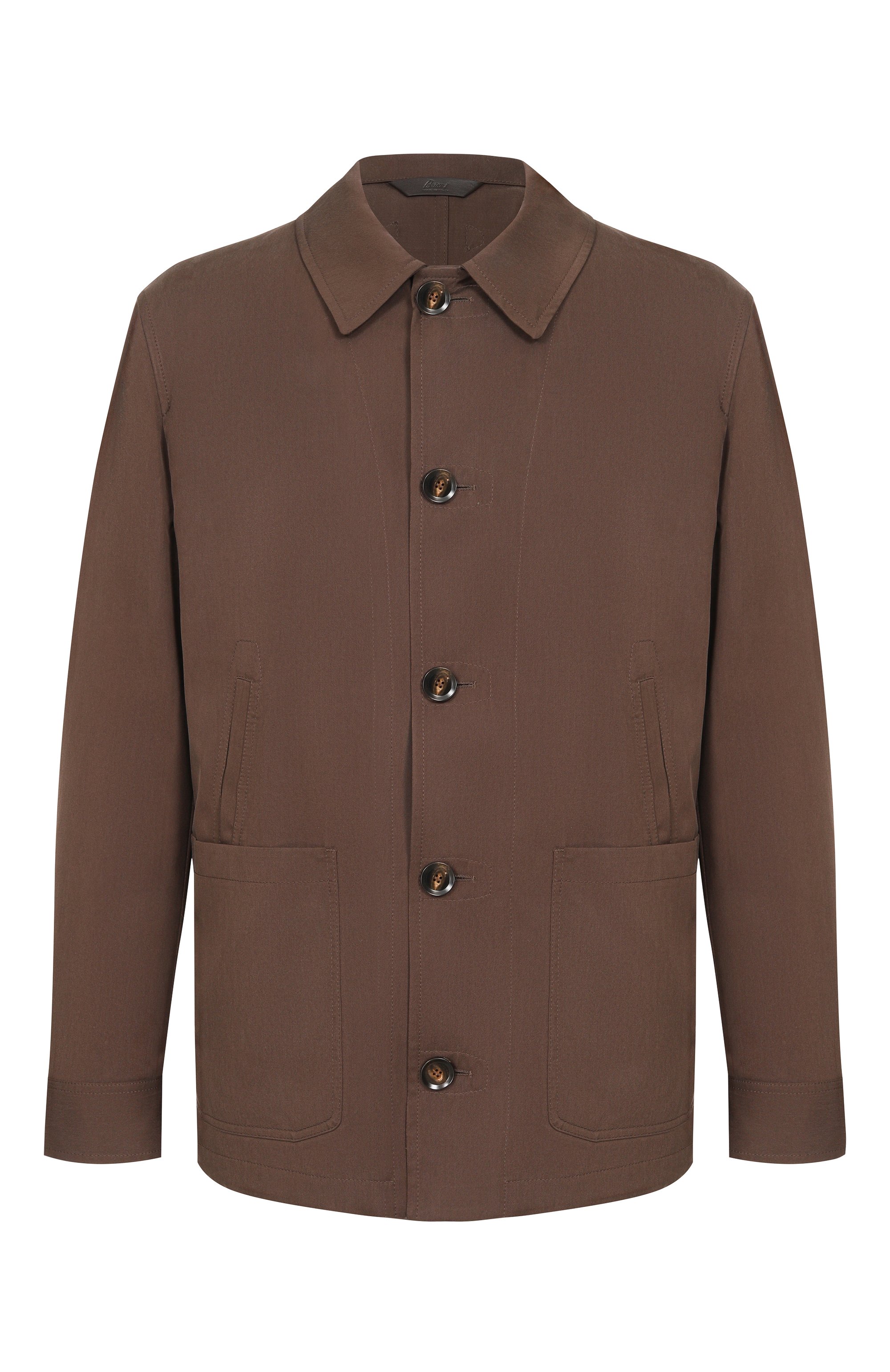 Шелковая куртка BRIONI темно-коричневого цвета по цене 385000 руб., арт. SGR90L/PD43T, фото 1 Шелковая куртка BRIONI, арт. SGR90L/PD43T, фото 1