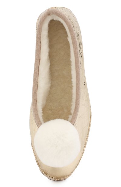 Домашние туфли из металлизированной кожи BABBI, арт. C0Y0TE G0LDLEAF W0MEN, фото 5