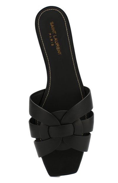 Кожаные шлепанцы nu pieds SAINT LAURENT, арт. 472064/BDA00, фото 5