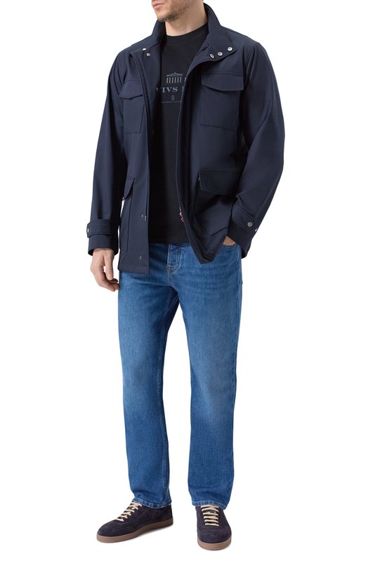 Хлопковая футболка Brunello Cucinelli M0B138520 Чёрный  M0B138520 Фото 2