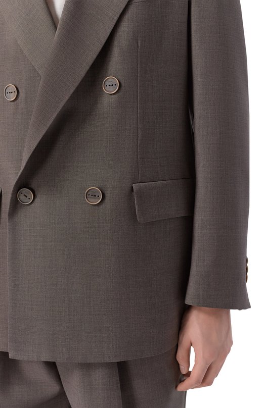 Шерстяной пиджак Hevo R0DIS/L755 Коричневый  R0DIS/L755 Фото 5