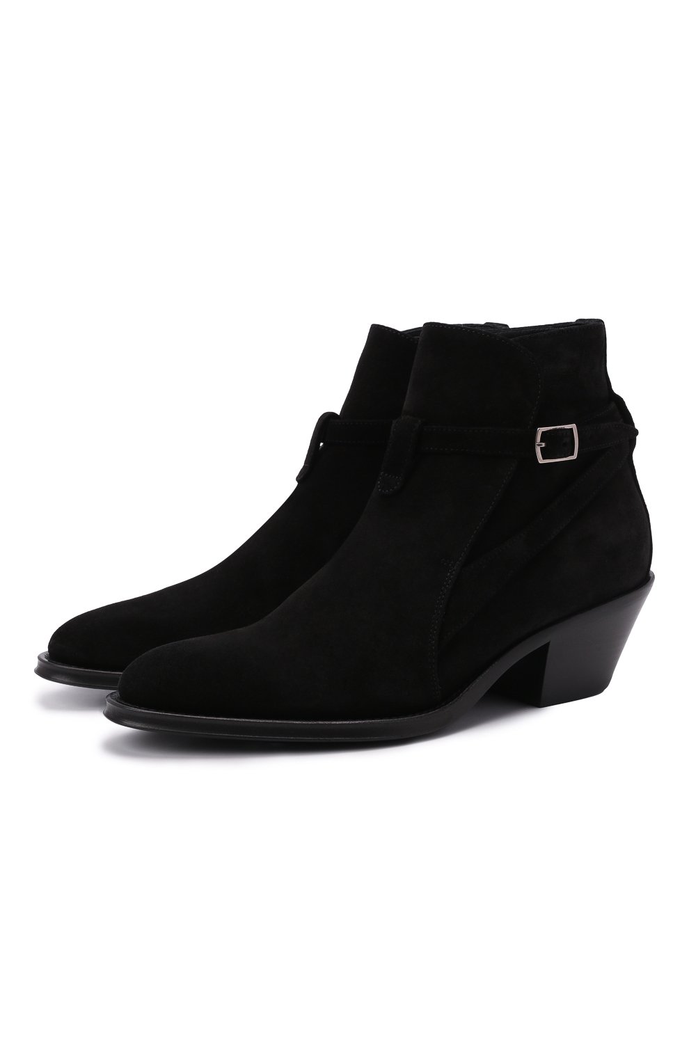 Замшевые казаки SAINT LAURENT, арт. 670251/1NZ00, фото 1