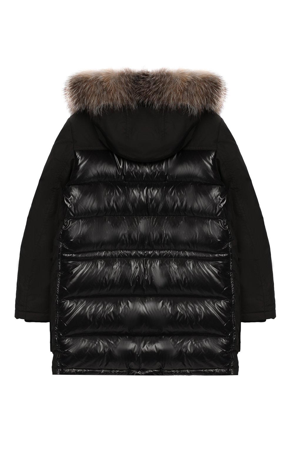 Пуховая куртка с меховой отделкой MONCLER ENFANT, арт. D2-954-42349-25-57244/4-6A, фото 2