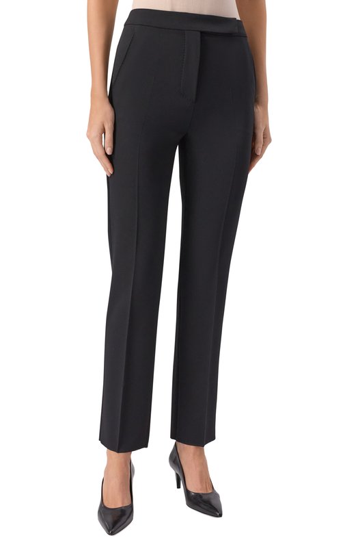 Шерстяные брюки Max Mara SUVI Чёрный  SUVI Фото 3