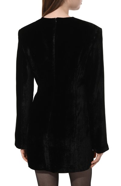 Платье из вискозы и шелка WHO_AM, арт. FD1-SV238-BLK/Velvet, фото 4