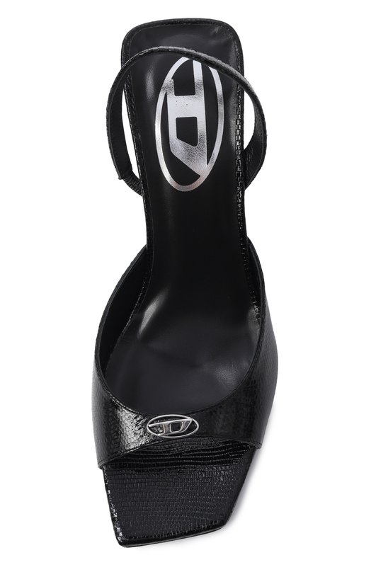 Кожаные босоножки D-Amber 75 Diesel Y03763/P8660 Чёрный  Y03763/P8660 Фото 6