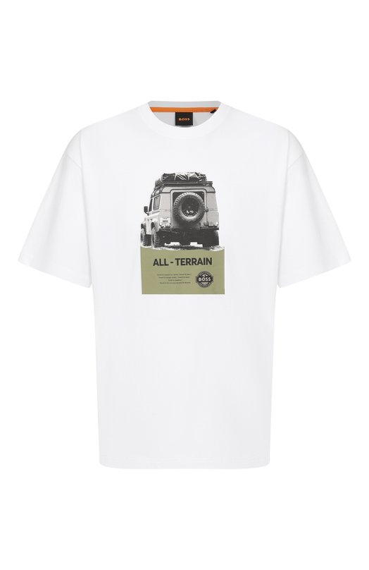 Хлопковая футболка BOSS Orange 50546958 Белый 50546958