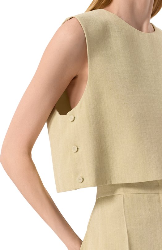 Топ из вискозы и шелка Jil Sander J02ZZ0138/J65005 Зелёный  J02ZZ0138/J65005 Фото 5