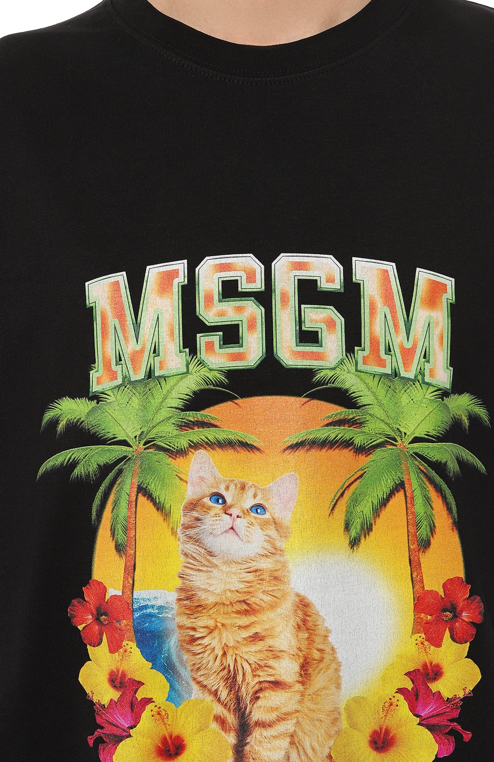 Хлопковая футболка MSGM, арт. 3441MDM175 237002, фото 5