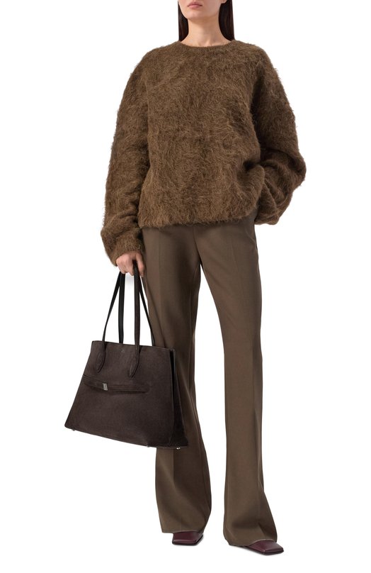 Сумка-тоут Lounge TOTEME 253-WAL0073-LE0004_001 Коричневый  253-WAL0073-LE0004_001 Фото 7