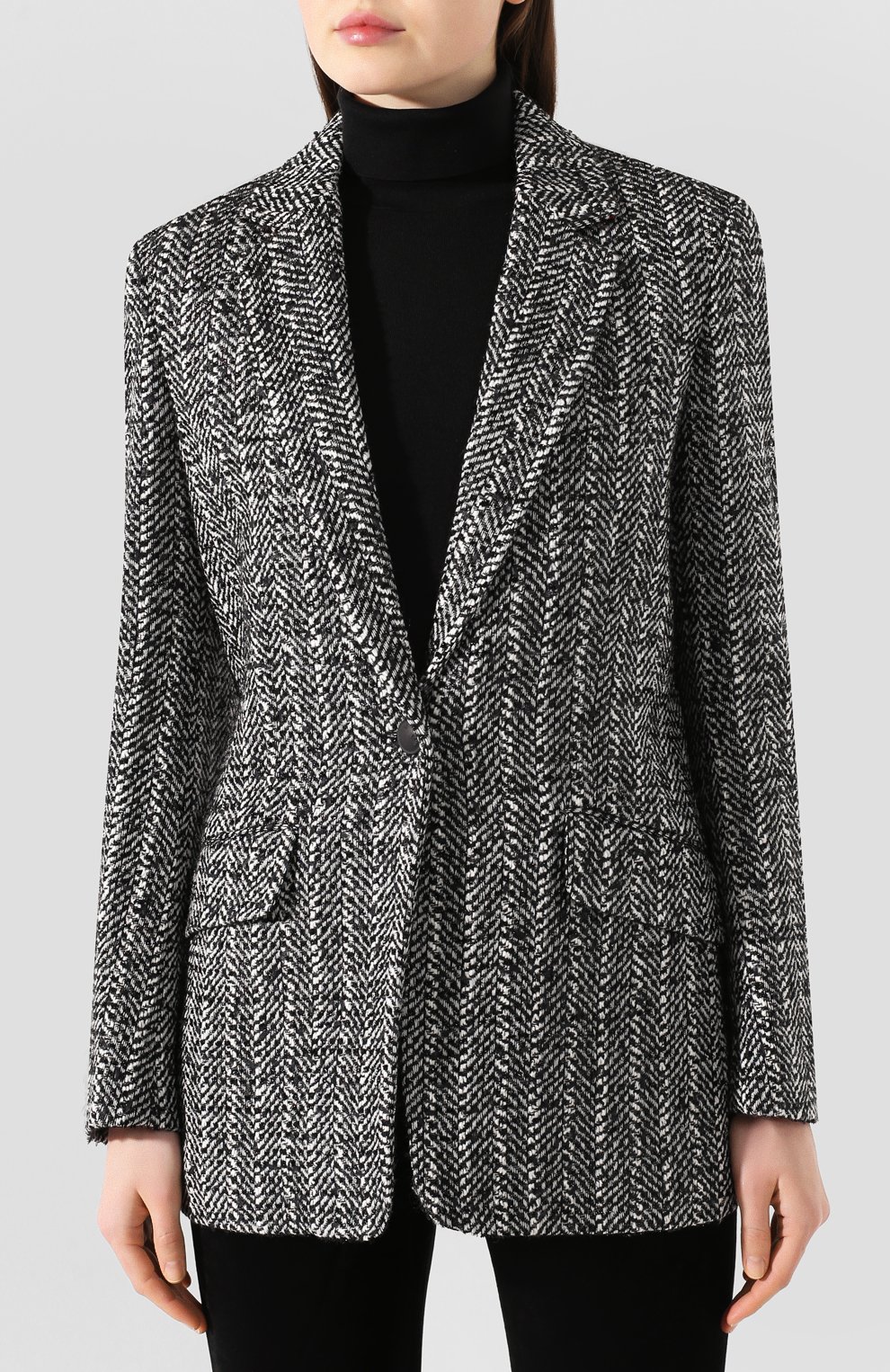 Жакет RAG AND BONE черно-белого цвета по цене 99300 руб., арт. WAW19H4009MX09, фото 3 Жакет RAG AND BONE, арт. WAW19H4009MX09, фото 3