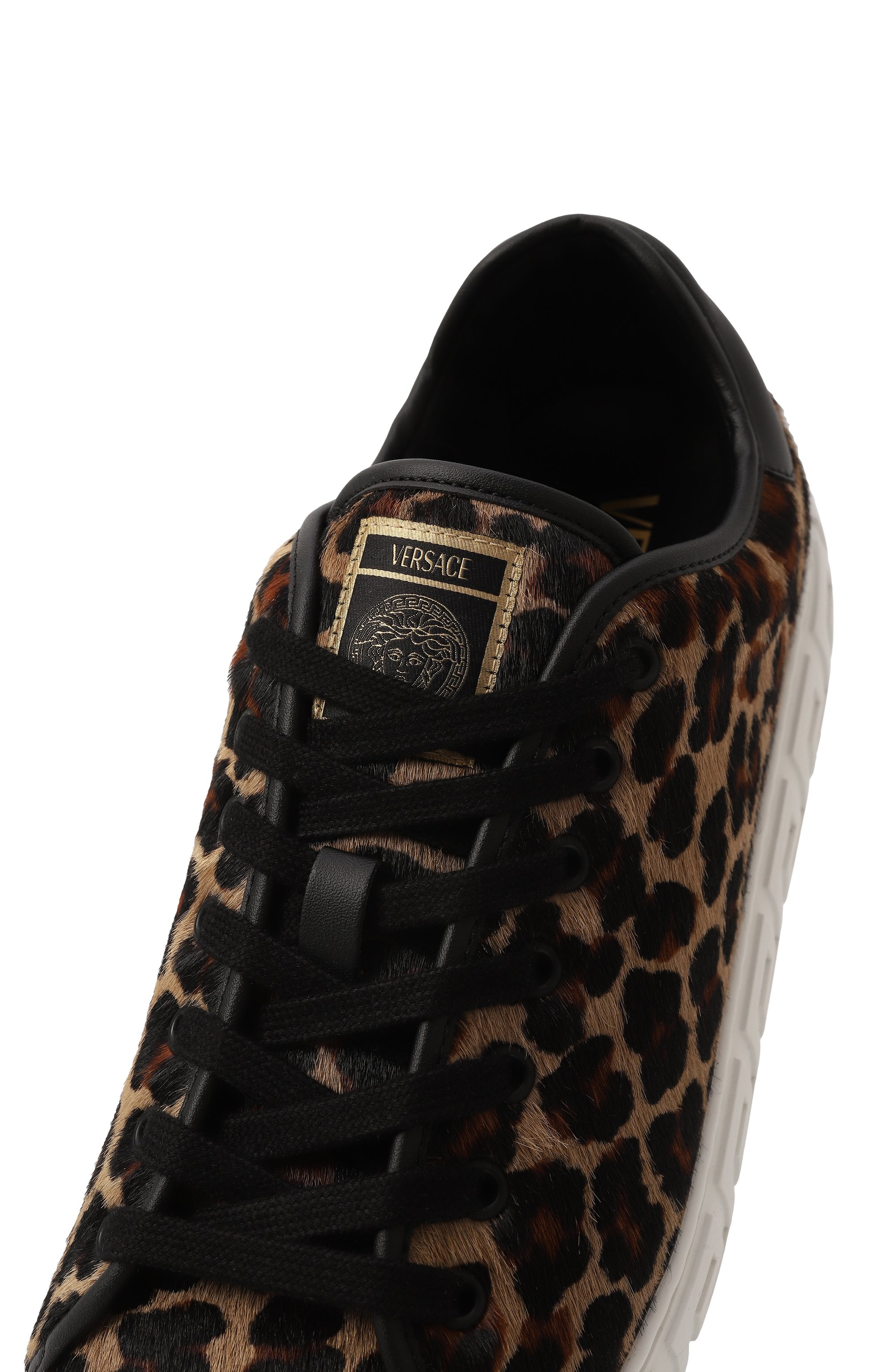 Кожаные кеды greca VERSACE, арт. 1014460/1A12422, фото 7