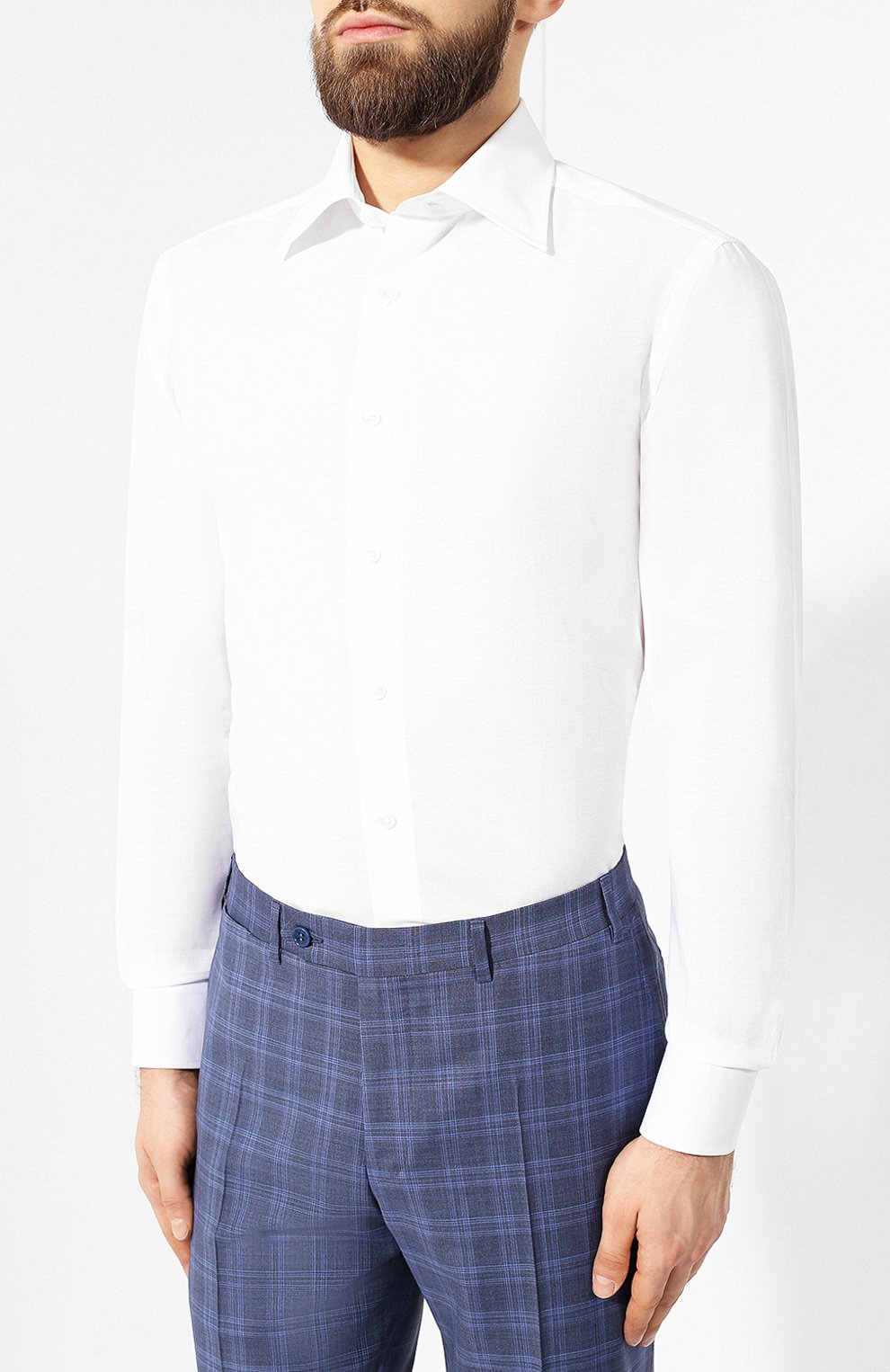 Рубашка и з смеси хлопка и льна CANALI, арт. 705/GD01542/S, фото 3