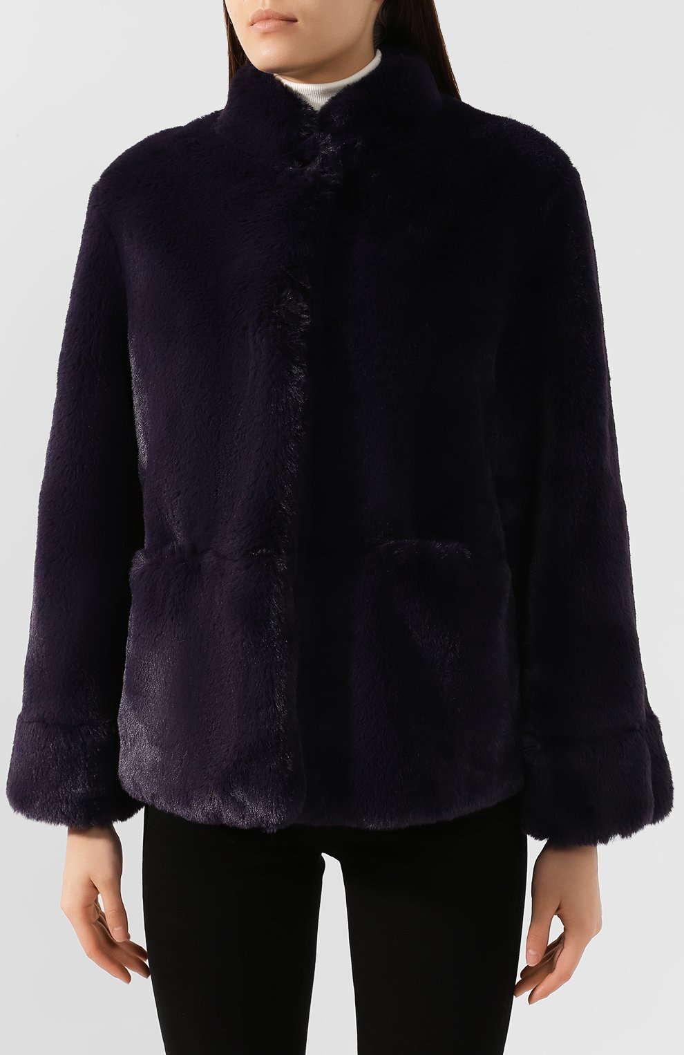 Укороченна я шуба из эко-меха EMPORIO ARMANI, арт. 6G2B83/2NUPZ, фото 3