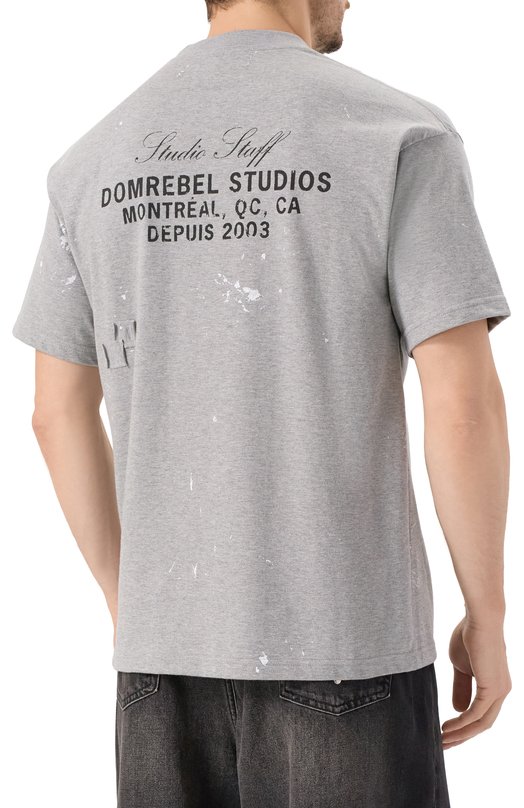 Хлопковая футболка DOMREBEL M STAFF TSHIRT Серый  M STAFF TSHIRT Фото 4