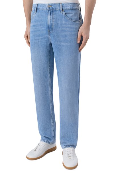 Джинсы straight 7 FOR ALL MANKIND голубого цвета по цене 31550 руб., арт. 7TE70U03-29Z, фото 3 Джинсы straight 7 FOR ALL MANKIND, арт. 7TE70U03-29Z, фото 3