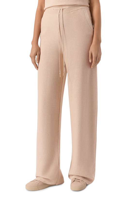 Брюки из шелка и хлопка MVST WS61-605MU Бежевый  WS61-605MU Фото 3