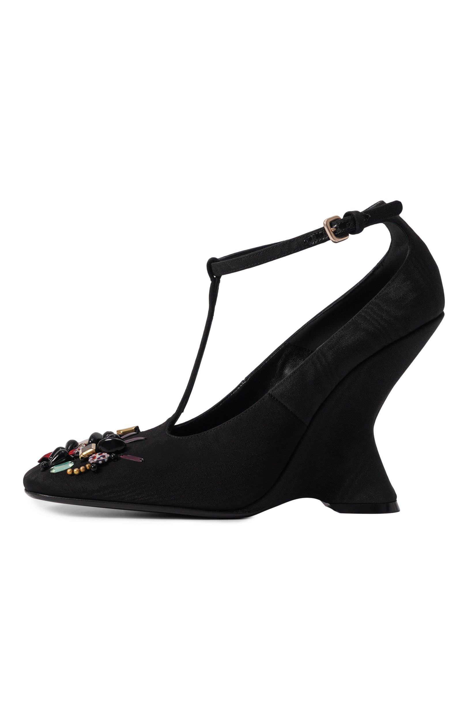 Текстильные туфли DRIES VAN NOTEN черного цвета по цене 138000 руб., арт. 262-131724/40244000, фото 4 Текстильные туфли DRIES VAN NOTEN, арт. 262-131724/40244000, фото 4