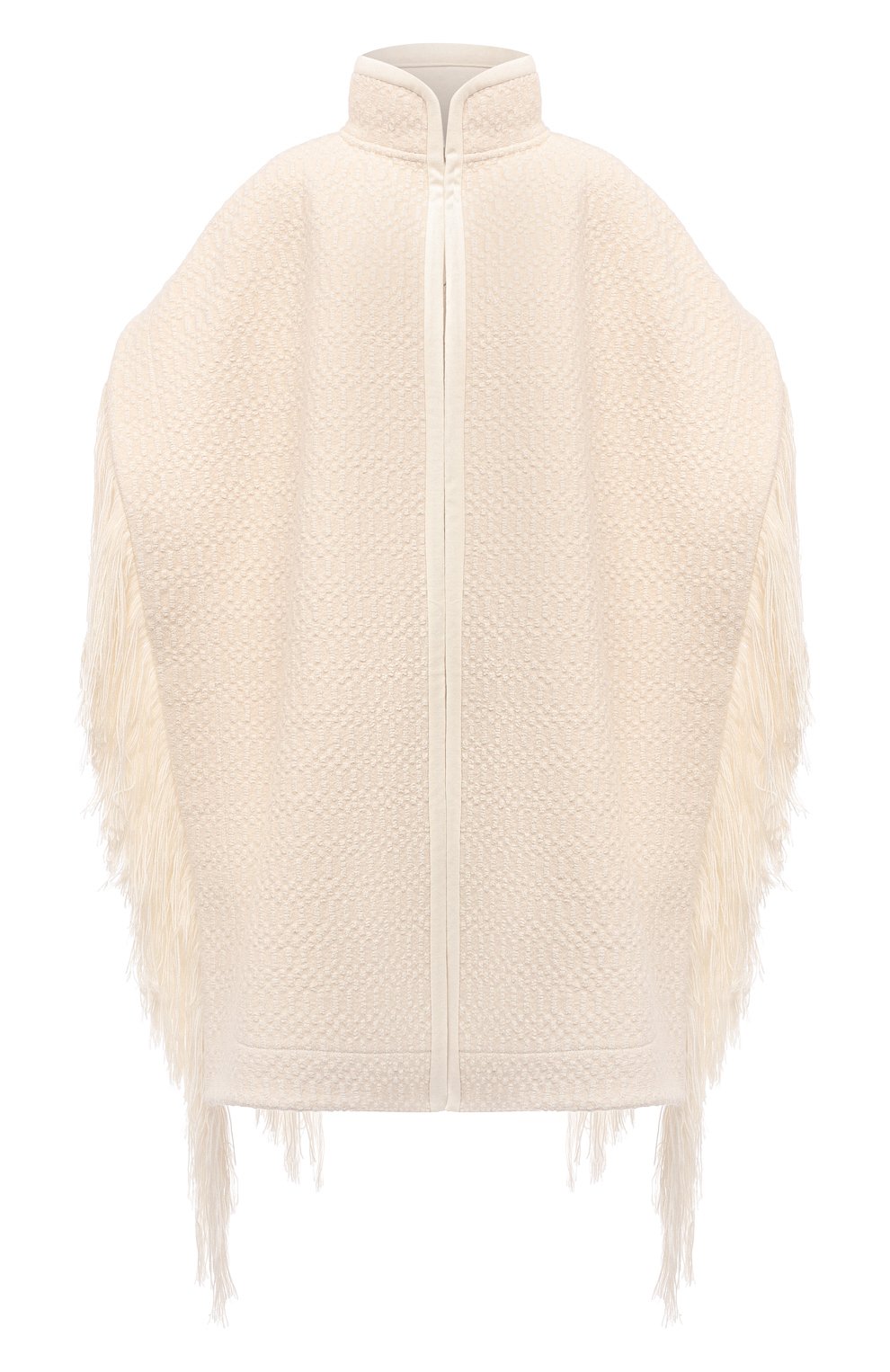 Шерстяное пончо JIL SANDER кремового цвета по цене 265000 руб., арт. JSWT752305-WTY20098A, фото 1 Шерстяное пончо JIL SANDER, арт. JSWT752305-WTY20098A, фото 1