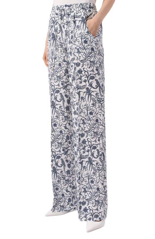 Льняные брюки Kiton D48122H08903 Разноцветный  D48122H08903 Фото 3