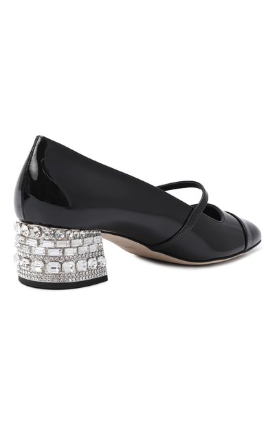 Кожаные туфли elisa 45 JIMMY CHOO черного цвета по цене 131500 руб., арт. ELISACRYSTAL45PAT, фото 5 Кожаные туфли elisa 45 JIMMY CHOO, арт. ELISACRYSTAL45PAT, фото 5