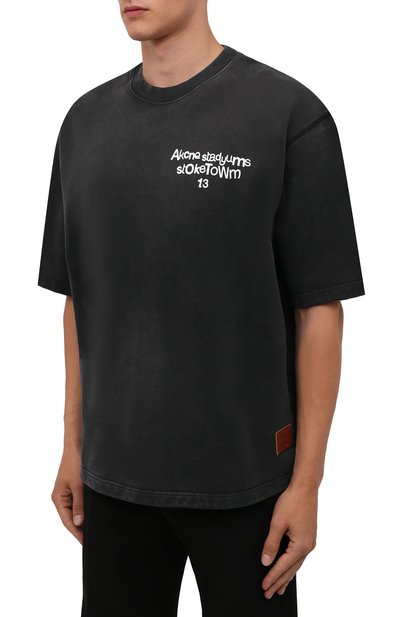 Хлопковая футболка ACNE STUDIOS, арт. CI0077/M, фото 3