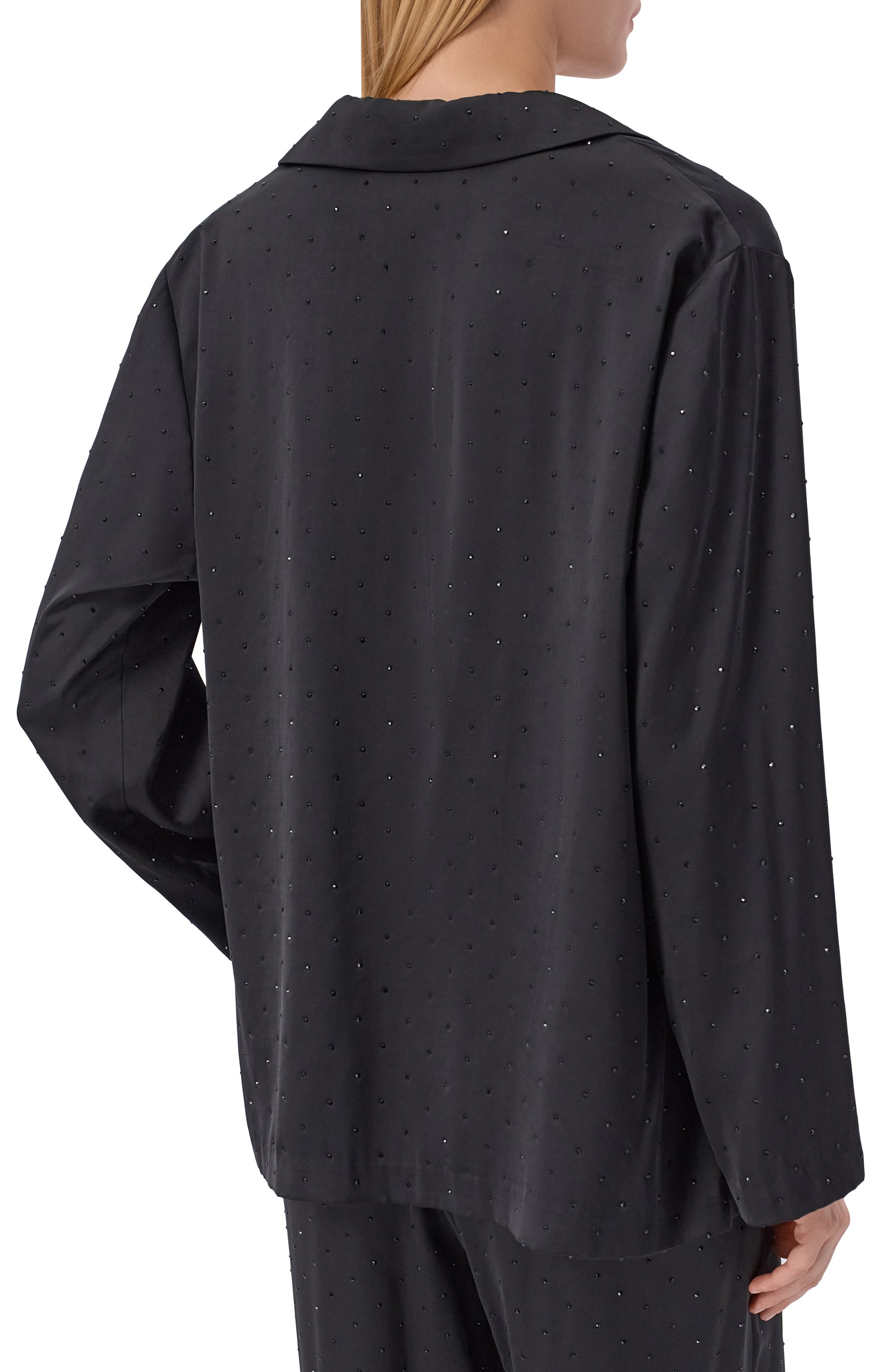 Костюм с отделкой стразами FLASHIN черного цвета по цене 73500 руб., арт. FF25PJRB, фото 3 Костюм с отделкой стразами FLASHIN, арт. FF25PJRB, фото 3