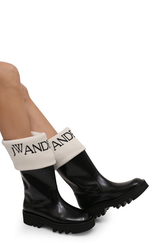Кожаные сапоги Fisherman JW Anderson Чёрный, фото 3