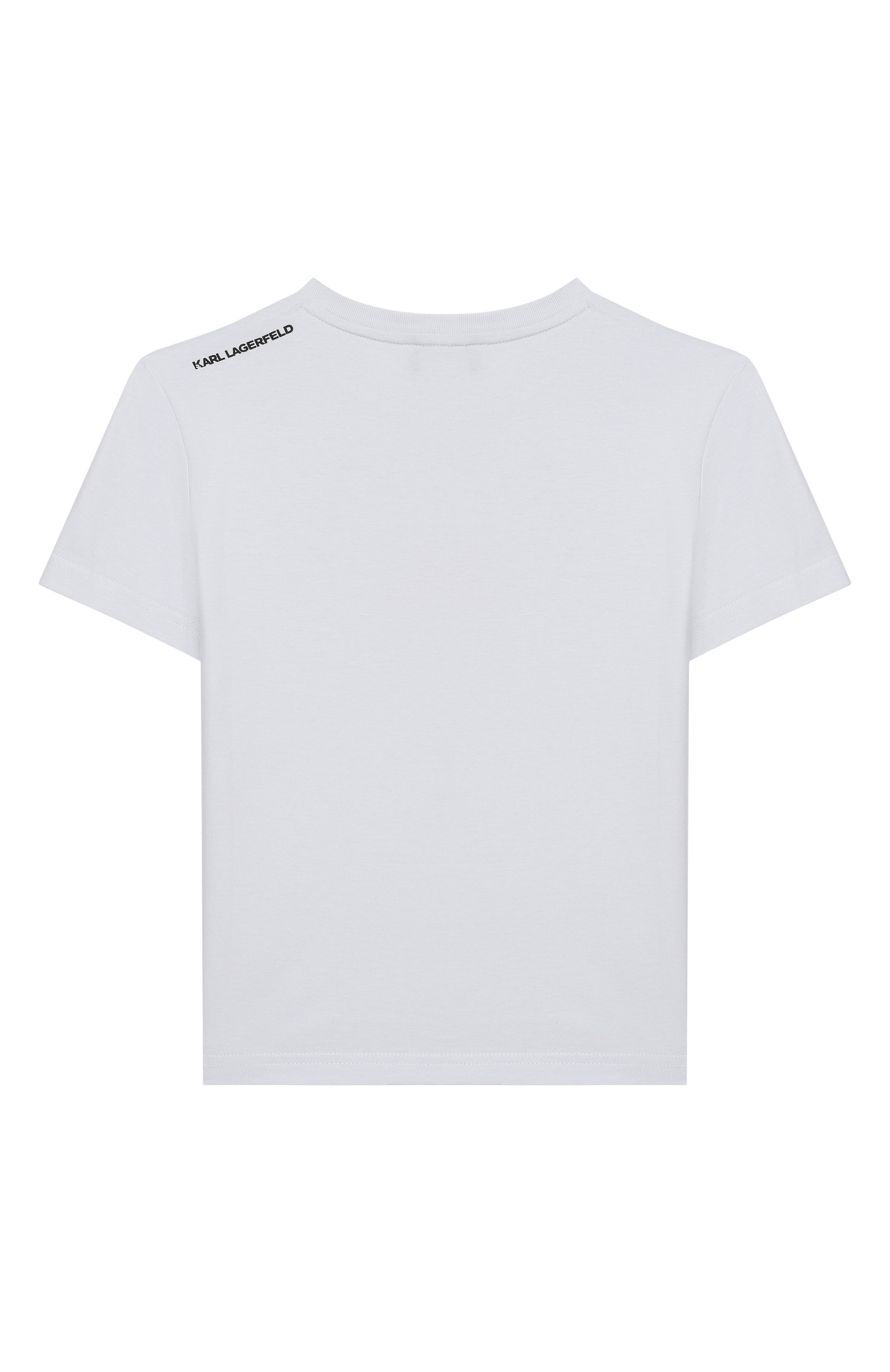 Хлопковая футболка KARL LAGERFELD KIDS, арт. Z31096, фото 2