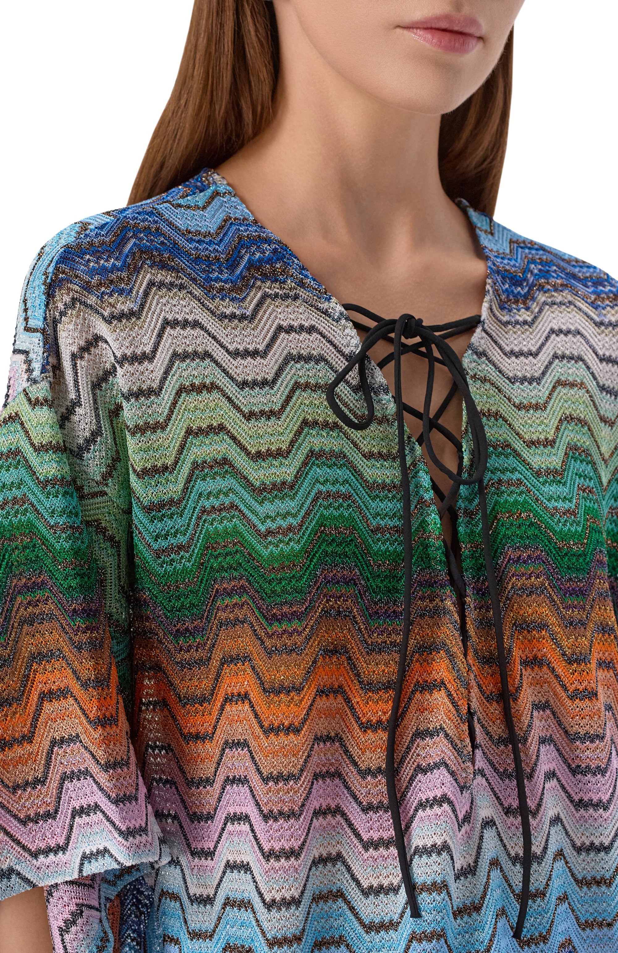 Туника из вискозы MISSONI разноцветного цвета по цене 127500 руб., арт. MC23SQ08/BR015D, фото 4 Туника из вискозы MISSONI, арт. MC23SQ08/BR015D, фото 4