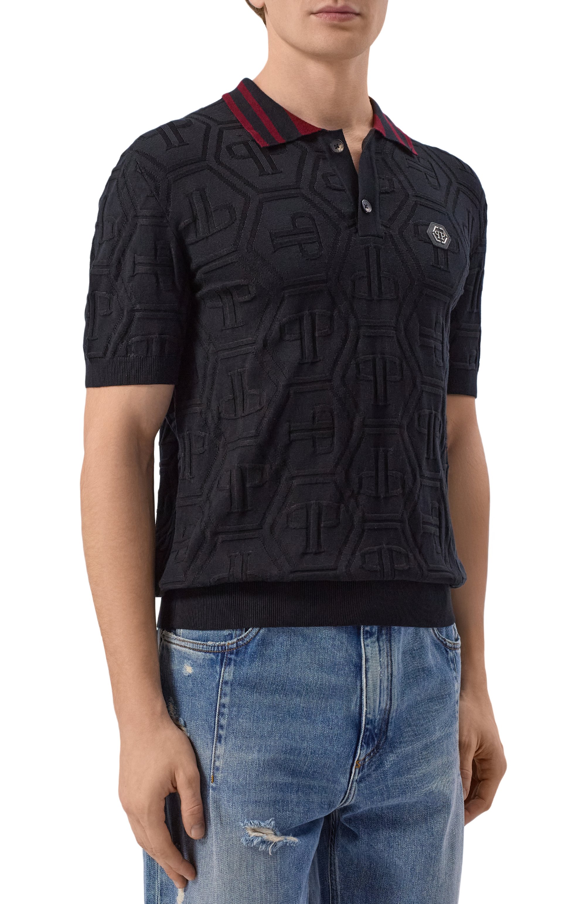 Хлопковое поло PHILIPP PLEIN, арт. SAFC MKK0322 PKN002N, фото 3