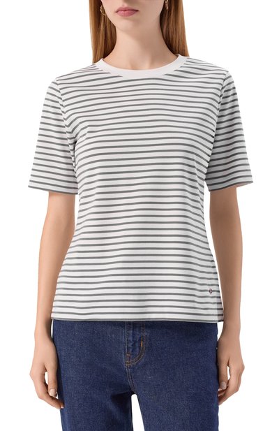 Хлопковая футболка WINDSOR белого цвета по цене 18900 руб., арт. 52 DT205 10015934, фото 3 Хлопковая футболка WINDSOR, арт. 52 DT205 10015934, фото 3