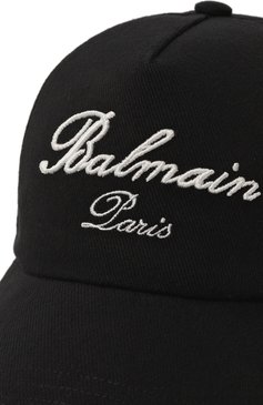 Мужская хлопковая бейсболка BALMAIN черного цвета, арт. CH1XA231/CD29 | Фото 4 (Материал: Текстиль, Хлопок; Материал сплава: Проставлено; Нос: Не проставлено)