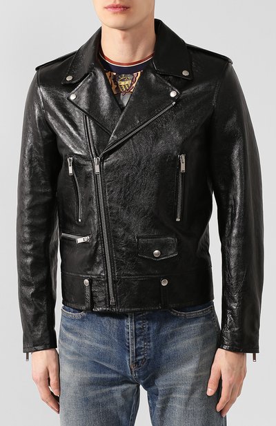 Кожаная куртка SAINT LAURENT, арт. 484284/YC2NI, фото 3