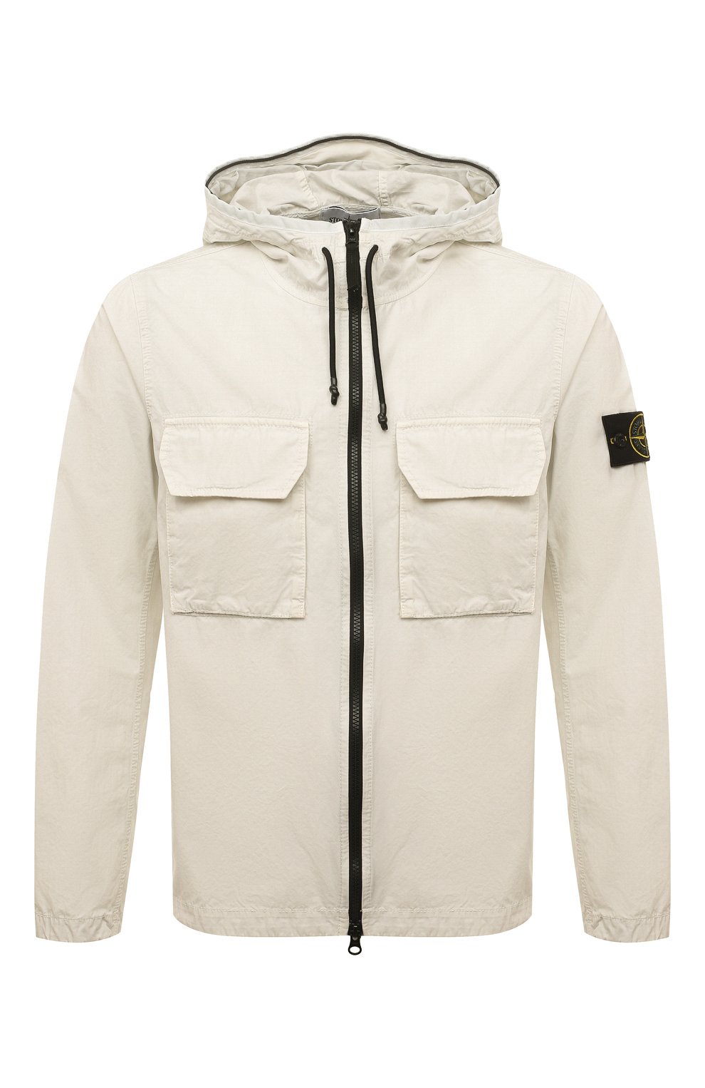 Хлопковая куртка STONE ISLAND кремового цвета по цене 47900 руб., арт. 7615122WN, фото 1 Хлопковая куртка STONE ISLAND, арт. 7615122WN, фото 1