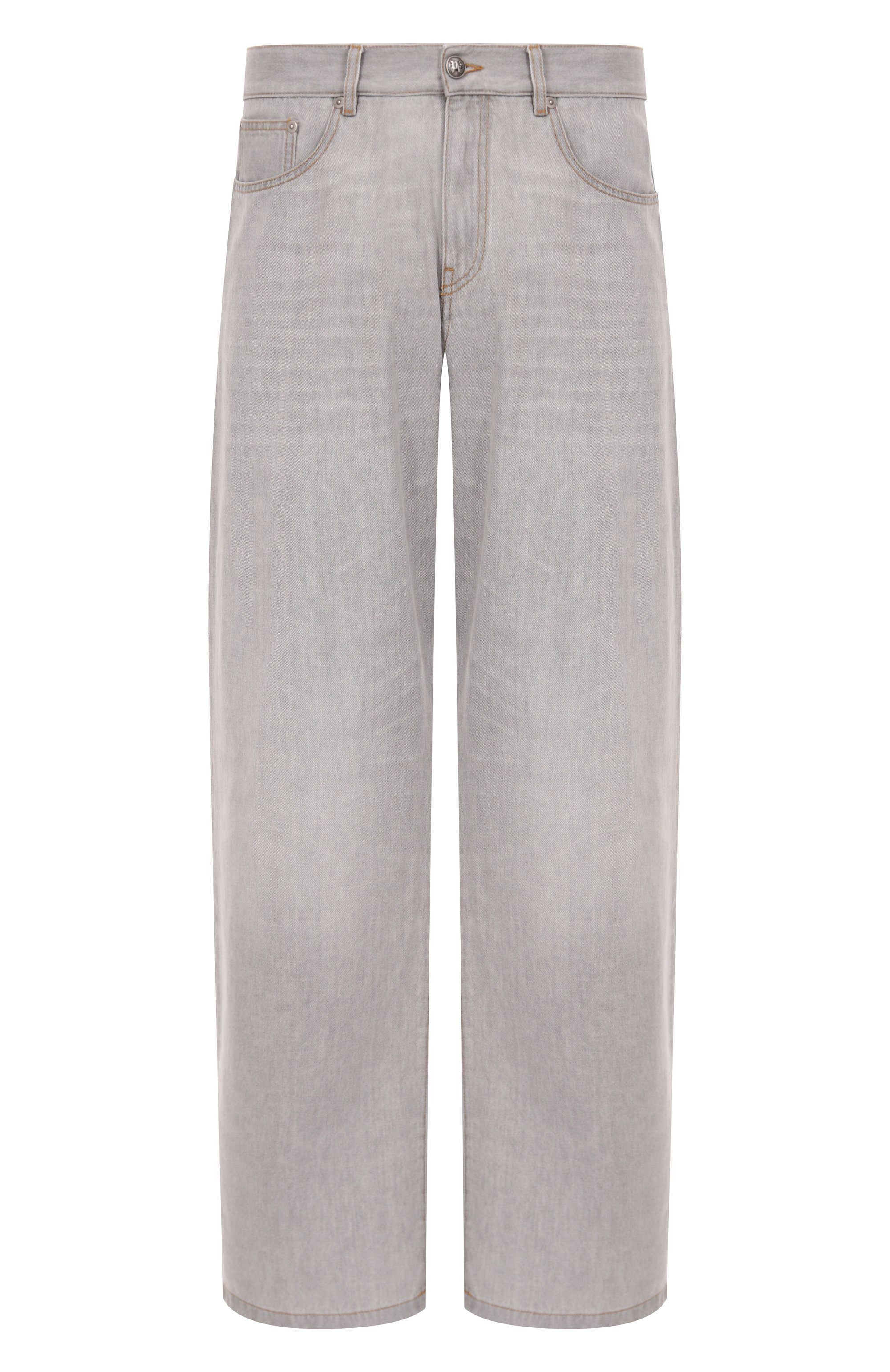 Джинсы PALM ANGELS серого цвета по цене 56500 руб., арт. PMYA049F25DEN001, фото 1 Джинсы PALM ANGELS, арт. PMYA049F25DEN001, фото 1