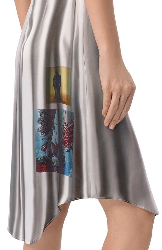 Платье из вискозы Diesel A20071/0BKBG Серый  A20071/0BKBG Фото 4