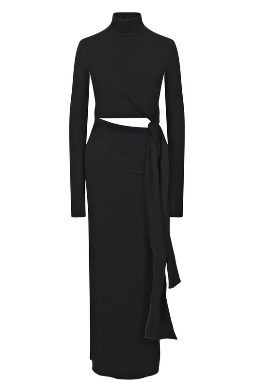 Платье из вискозы Sportmax SPXSC0UT Чёрный SPXSC0UT