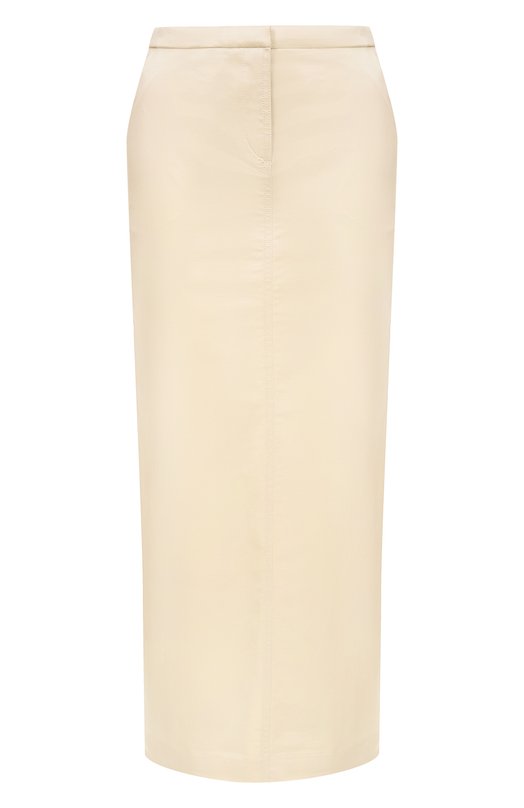 Юбка из хлопка и вискозы TOTEME 252-WRB0259-FB0391 Кремовый 252-WRB0259-FB0391
