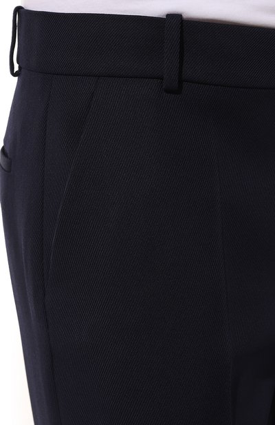 Шерстяные брюки BALMAIN темно-синего цвета по цене 96700 руб., арт. AH1PM030WB02, фото 5 Шерстяные брюки BALMAIN, арт. AH1PM030WB02, фото 5
