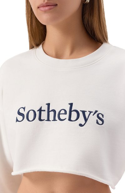 Хлопковый свитшот frame x sotheby's FRAME DENIM белого цвета по цене 39950 руб., арт. WE25JSS002, фото 5 Хлопковый свитшот frame x sotheby's FRAME DENIM, арт. WE25JSS002, фото 5