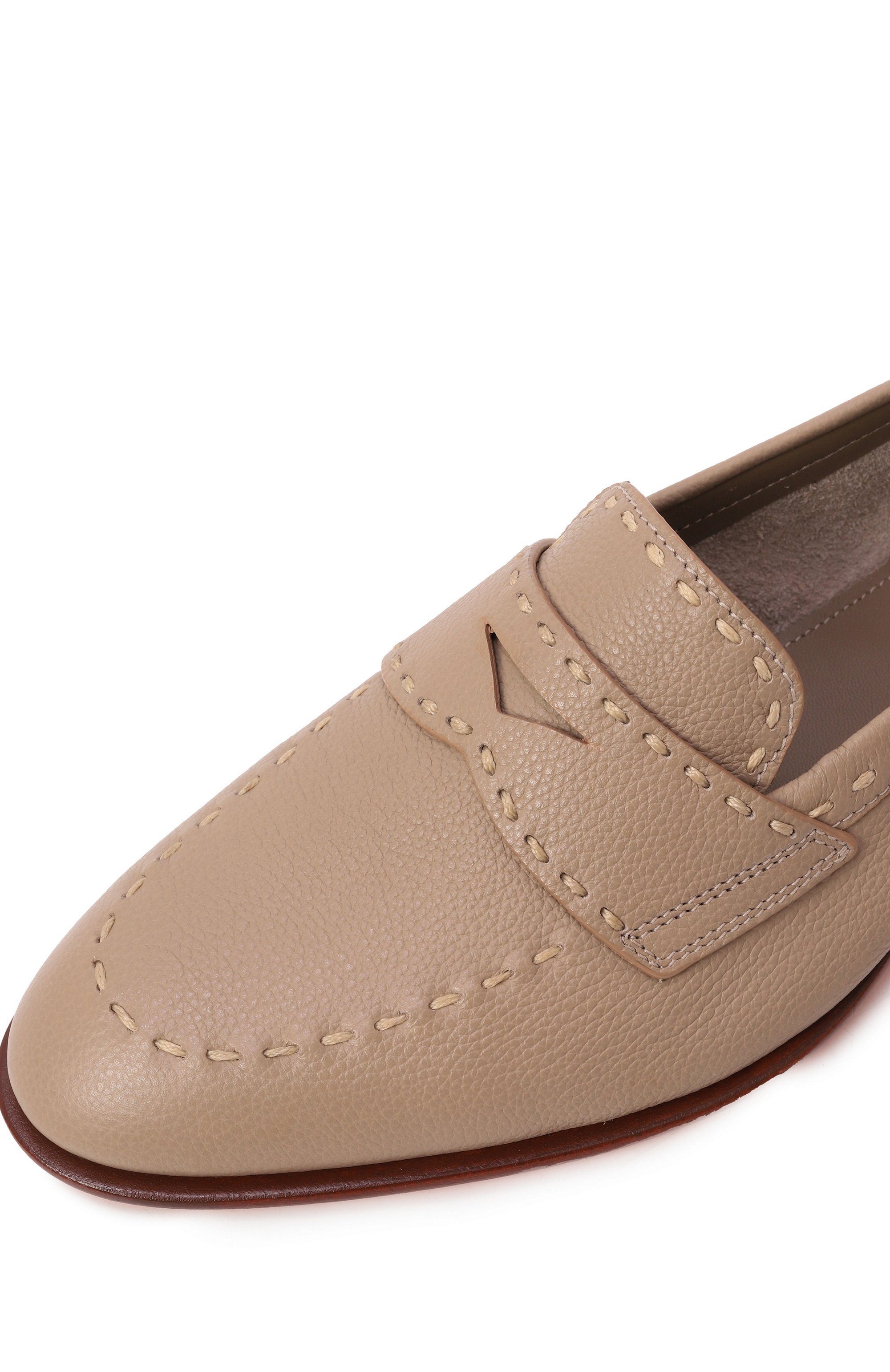 Кожаные пенни-лоферы SANTONI, арт. WUSG71437HAFSWKA, фото 7