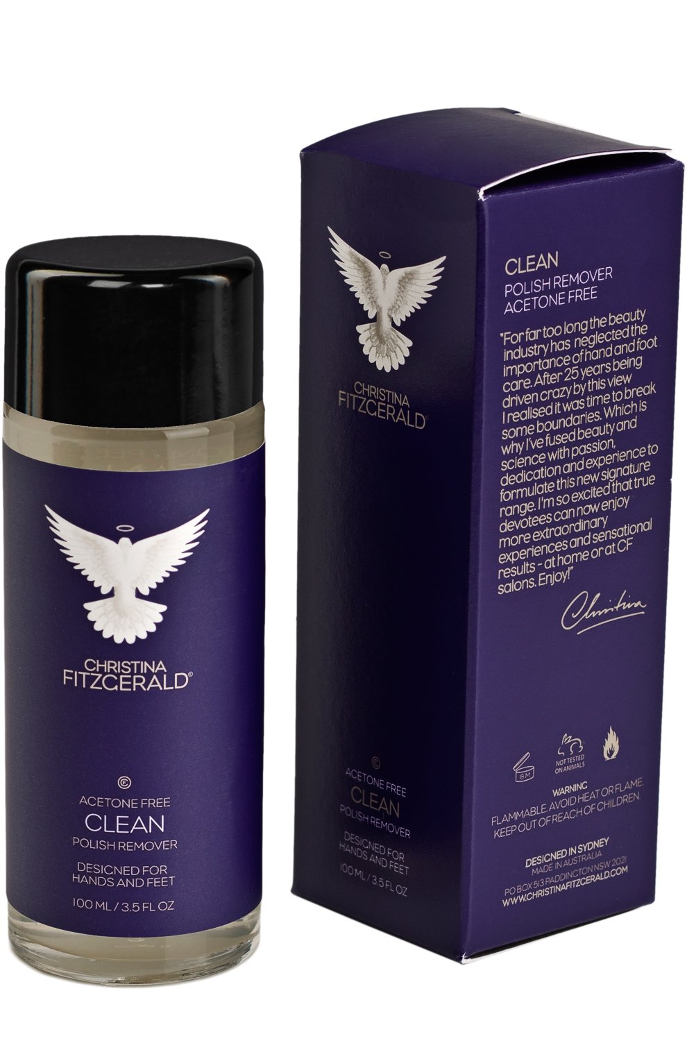 Лосьон для снятия лака clean (100ml) CHRISTINA FITZGERALD бесцветного цвета по цене 1170 руб., арт. 9333381000255, фото 1 Лосьон для снятия лака clean (100ml) CHRISTINA FITZGERALD, арт. 9333381000255, фото 1