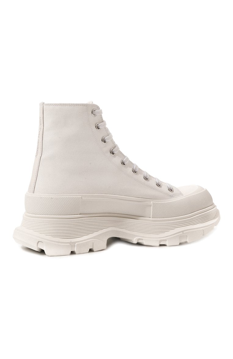 Мужские текстильные ботинки tread ALEXANDER MCQUEEN кремового цвета, арт. 705659/W4MV2 | Фото 5 (Каблук высота: Высокий; Подошва: Массивная; Материал внешний: Текстиль; Материал внутренний: Натуральная кожа; Мужское Кросс-КТ: Ботинки-обувь; Материал утеплителя: Без утеплителя)