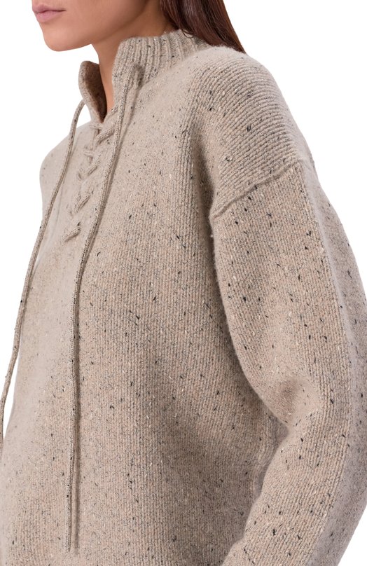 Свитер из шерсти и хлопка Theory P0911717 Бежевый  P0911717 Фото 5